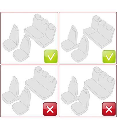 Renault Kangoo 2+1 Uyumlu Oto Koltuk Kılıfı BEJ