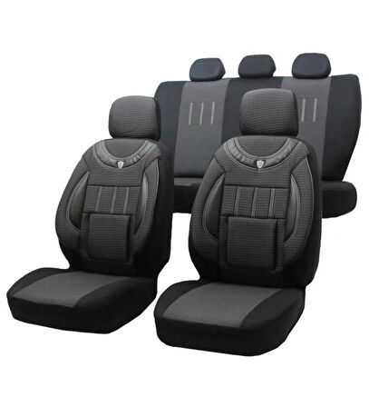 Fiat Doblo Panorama 2+1 Uyumlu Oto Koltuk Kılıfı FÜME - SİYAH