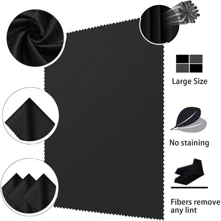 4 Adet Büyük Boy XXL Mikrofiber Gözlük Tablet Telefon Temizleme Mendili 40*40 Cm