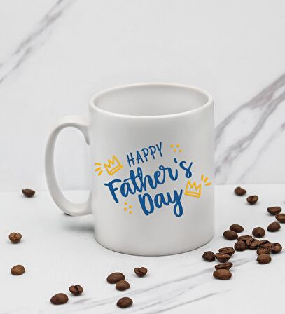 Happy Father's Day Tasarım Kupa Babaya Hediye Kupa Bardak Mug B3