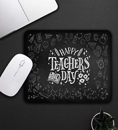 Öğretmenler Gününe Özel Baskılı Mouse Pad 23x19cm Fare Altlığı Kaydırmaz Taban De604 Öğretmene Hediye