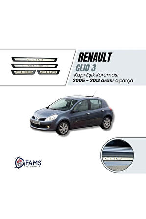 Renaul.t. Clio 3 Krom Kapı Eşik Koruması 4 Parça 2005-2012