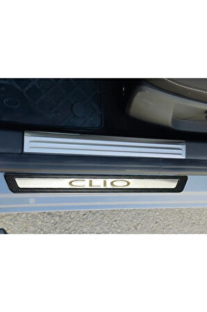 Renault Clio 4 Sport Tourer Krom Kapı Eşik Koruması 4 Parça 2012-2019