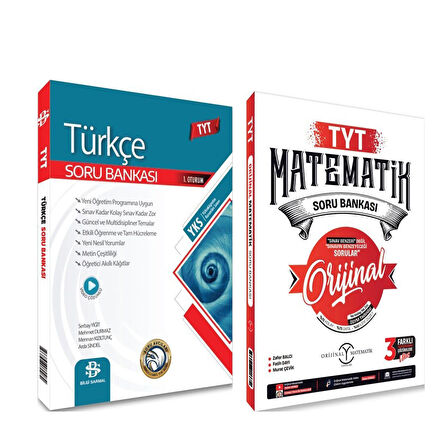 Orijinal Yayınları TYT Orijinal Matematik ve Bilgi Sarmal Türkçe Soru Bankası Seti 2 Kitap