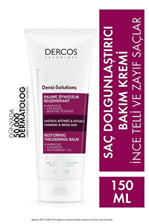 Vichy Dercos Densi Solutions Hacim Verici Tüm Saç Tipleri İçin Saç Kremi 200 ml