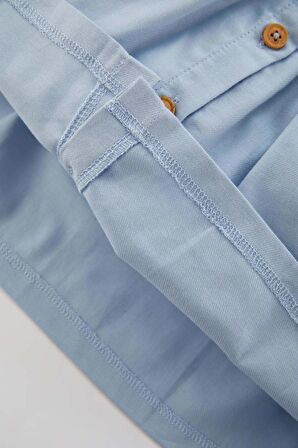 DeFacto Kız Bebek Uzun Kollu Twill Basic Elbise B7735A524SPBE789