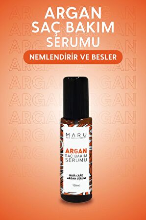 Maru Besleyici Ve Onarıcı Saç Bakım Yağı Argan&keratin Yanmış Yıpranmış Saçlar Için 100 ml