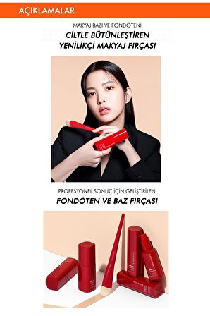 Pürüzsüz Uygulama Sunan Fondöten & Baz Fırçası Radiance Perfect Fit Brush (Red)