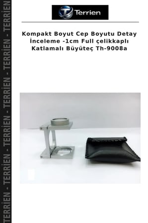 Kompakt Boyut Cep Boyutu Detay İnceleme -1cm Full çelikkaplı Katlamalı Büyüteç Th-9008a