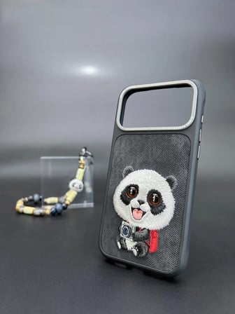 Koruma Kapağı Günlük Kullanım Stil Sahibi iPhone 17 Pro / 18 Pro Uyumlu 3D Göz Panda Kılıf