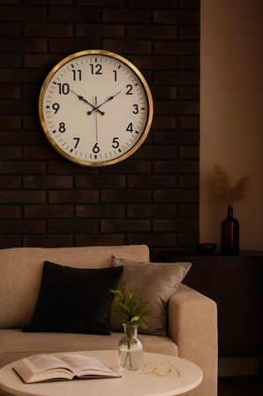 Gold Standart 52 Cm Metal Zarif Duvar Saati iegxx