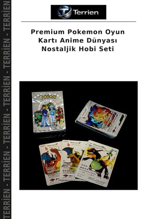 Premium Pokemon Oyun Kartı Anime Dünyası Nostaljik Hobi Seti
