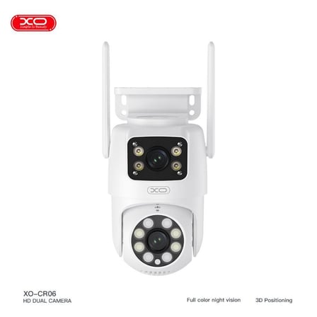 Premium 360° Çift Kameralı WiFi Gece Görüşlü Dış Mekan Kablosuz Güvenlik Kamerası Kayıt Ev Aleti