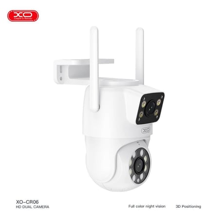 Premium 360° Çift Kameralı WiFi Gece Görüşlü Dış Mekan Kablosuz Güvenlik Kamerası Kayıt Ev Aleti