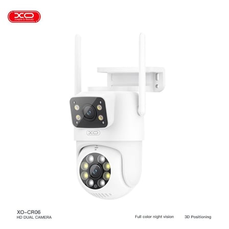 Premium 360° Çift Kameralı WiFi Gece Görüşlü Dış Mekan Kablosuz Güvenlik Kamerası Kayıt Ev Aleti
