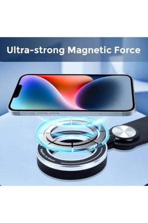 1 Adet Kompakt Manyetik Araç İçi Telefon Tutucu – Havalandırma Izgarası Klipsli, 360° Döndürülebilir, Dayanıklı, Magnetic Car Mount