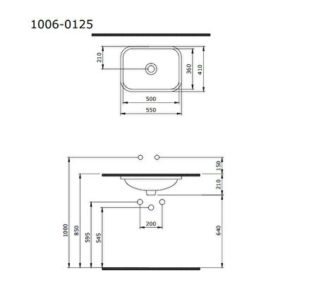 Bocchi Scala Tezgah Altı Lavabo 55 Cm Mat Gri 1006-006-0125