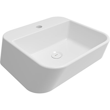 Bocchi Firenze Batarya Banklı Çanak Lavabo Parlak Beyaz 1074-001-0126