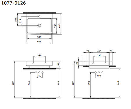 Bocchi Scala Tezgah Üstü Lavabo 60 Cm Mat Mint Yeşil