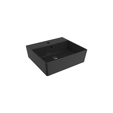 Bocchi Milano Tezgah Üstü Lavabo 50 cm Parlak Siyah 1216-005-0126