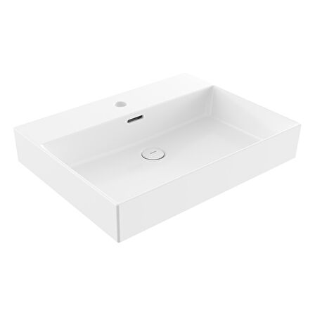 Bocchi Milano Tezgah Üstü Lavabo 60 Cm Parlak Beyaz 1376-001-0126