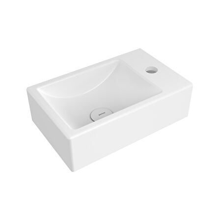 Bocchi Milano Dar Sağ Lavabo Parlak Beyaz 1419-001-0126