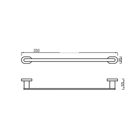Bocchi Livorno Havluluk Uzun 35 cm Krom 3014-0005