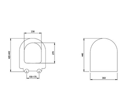 Bocchi Pure S Kısa Klozet Kapağı Mat Kaşmir A0302-011