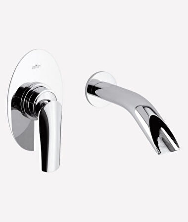 İtalyan Webert-Aria Ankastre Tek Kollu Lavabo Bataryasi Krom-AI830606015