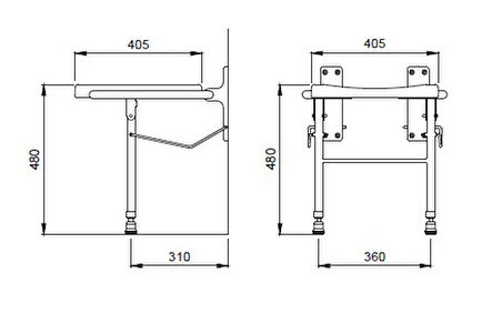 Bocchi Duş Oturağı, Engelliler -Yaşlılar için CC-DRV-004