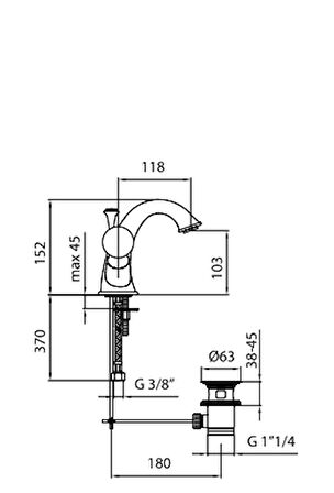 Webert Karenina Lavabo Bataryasi Altın-Swarovsky Taşli Si̇fon Kumandali
