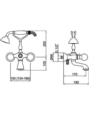 İtalyan Webert Karenina Banyo Bataryasi Altın-Swarovsky Taşli-El Duşu Seti̇, Askisi Dahi̇l