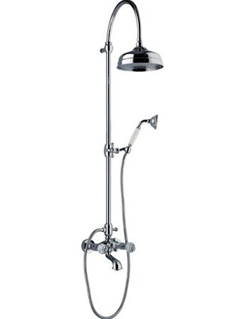 İtalyan Webert Karenina Banyo Bataryasi Swarovsky Taşli Duş Kolonu ,El Duşu Seti̇ Krom