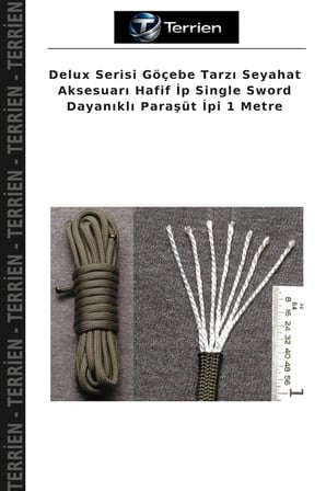 Delux Serisi Göçebe Tarzı Seyahat Aksesuarı Hafif İp Single Sword Dayanıklı Paraşüt İpi 1 Metre