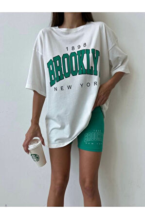 Brooklyn Oversize Tshirt Tayt Şort Takım