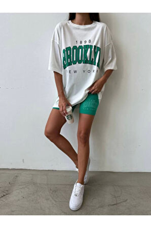 Brooklyn Oversize Tshirt Tayt Şort Takım