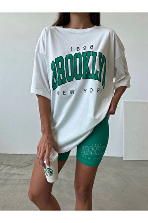 Brooklyn Oversize Tshirt Tayt Şort Takım