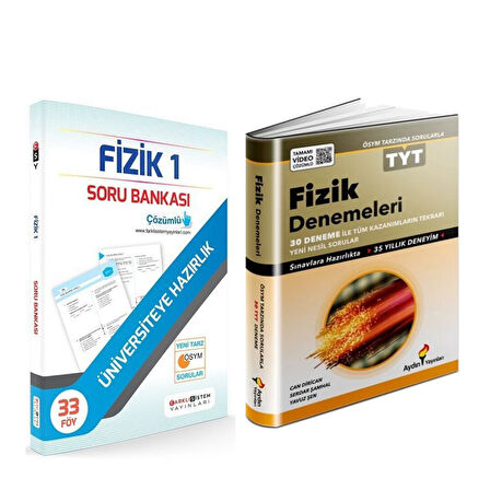 Farklı Sistem TYT Fizik Soru Bankası ve Aydın Deneme Seti 2 Kitap
