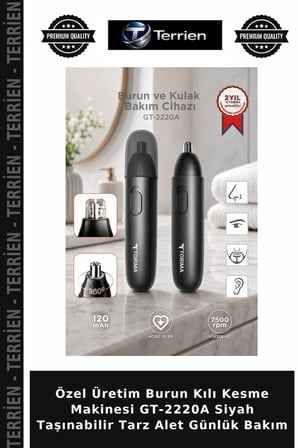 Özel Üretim Burun Kılı Kesme Makinesi GT-2220A Siyah Taşınabilir Tarz Alet Günlük Bakım