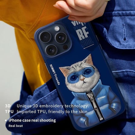 Delux Serisi Erkek Kılıfı Dekoratif Kapak Cep Telefonu 2.0 iPhone 15 Kılıf 3D