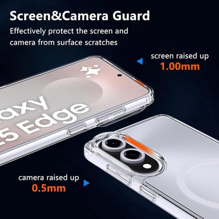 Mobil Aksesuar Cep Telefonu Cihaz Örtüsü Samsung S25 Edge MagSafe Özellikli Şeffaf IQ Silikon Kılıf