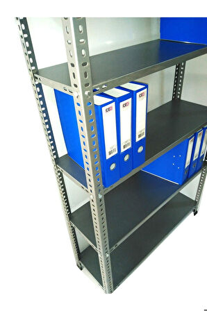 Raffar 9 Katlı Galvaniz Çelik Raf. Depo, Kiler, Dosya Rafı 0.70 Mm