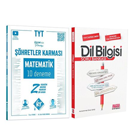 Kr Akademi TYT Matematik Deneme ve AKM Dil Bilgisi Soru Bankası Seti 2 Kitap