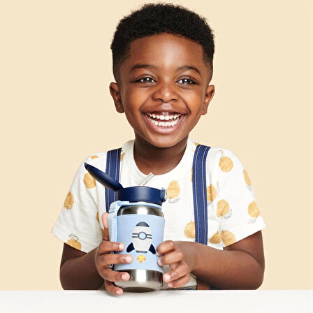 Skip Hop Zoo Pipetli Paslanmaz Çelik Suluk 350 Ml Roket