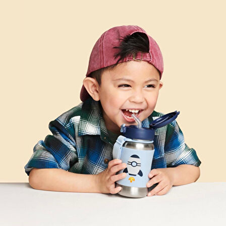 Skip Hop Zoo Pipetli Paslanmaz Çelik Suluk 350 Ml Roket