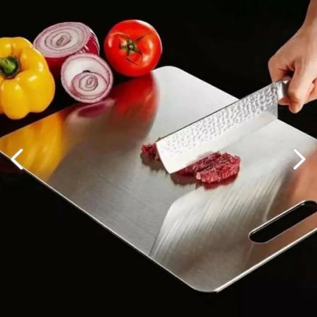 Premium Sunum Aparatı Mutfak Yardımcısı Sebze Doğrama Paslanmaz Çelik Kesim Panosu
