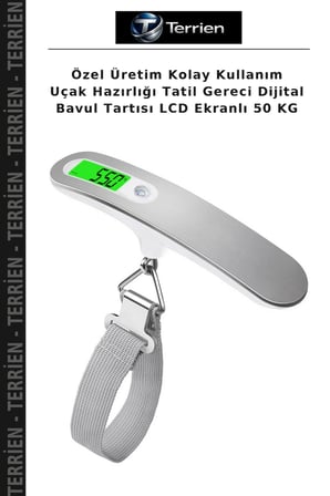 Özel Üretim Kolay Kullanım Uçak Hazırlığı Tatil Gereci Dijital Bavul Tartısı LCD Ekranlı 50 KG