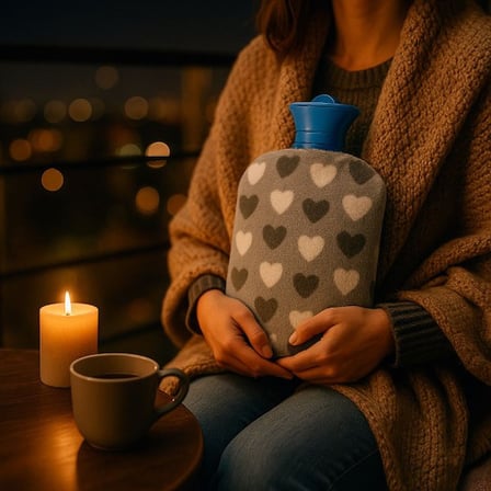 Premium 2 Litre Kılıflı Sıcak Su Torbası Kış Konforu Şık Aksesuar Dinlenme Saati
