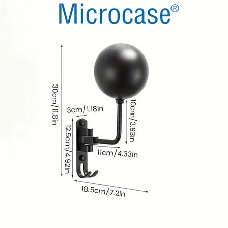 Microcase Motorcular için Duvara Monte Metal Elbise ve Kask Askılığı AL5711