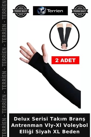 Delux Serisi Takım Branş Antrenman Vly-Xl Voleybol Elliği Siyah XL Beden